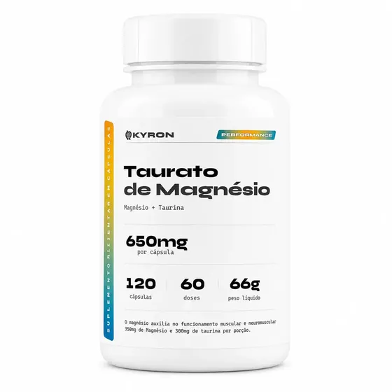 Taurato De Magnésio 650mg 120 Cápsulas Kyron