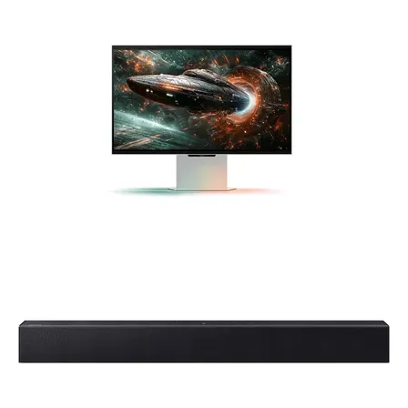 Monitor Samsung Odyssey 3d 27 4k + Soundbar Hw B400f Prata