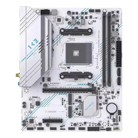 Placa Mãe Maxsun B550m Gaming Wifi Ice, B550, Am4, Matx Branco