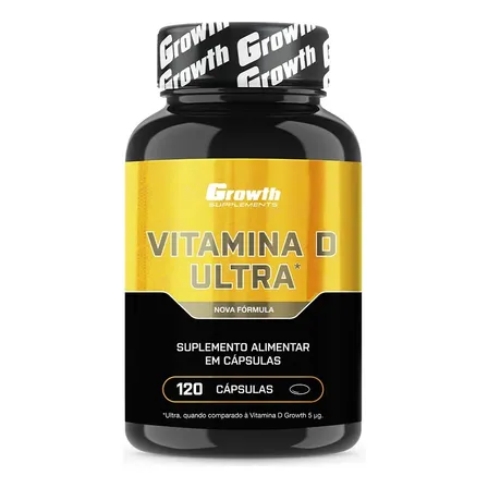 Vitamina D Ultra 120 Caps Growth Supplements Sem Sabor
