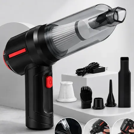 Mini Aspirador De Pó Portátil Recarregável Soprador Usb Automotivo 3em1 Sem Fio Premium Vácuo Limpeza Carro Multifuncional Casa Dr Hank