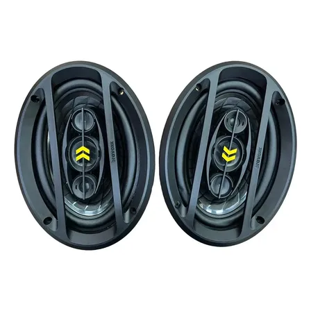 Par Auto Falante Triaxial Bravox 6x9 Polegada Revo 69 200wrm Preto