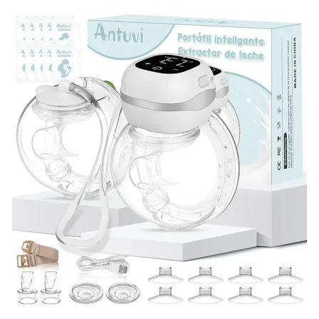 Bomba De Tirar Leite Materno Portátil Elétricas Antuvi Vestível Mãos Livres De Cabeça Dupla 17-24mm Flanges 180 ml