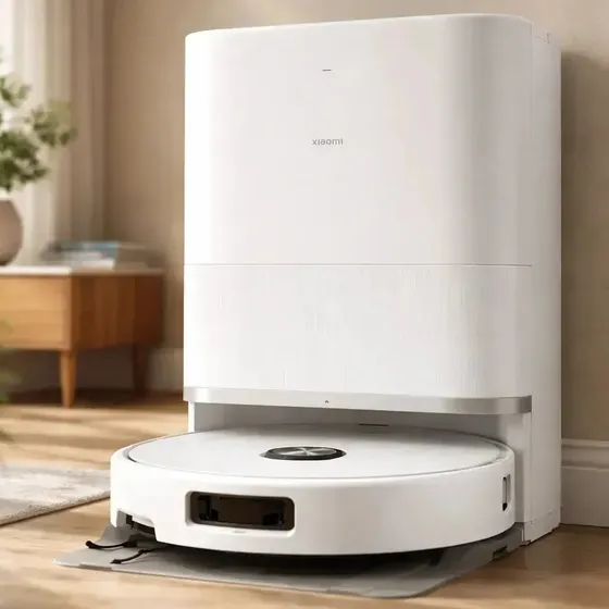 Aspirador Robô Xiaomi Robot Vacuum 5 Base Auto Branco