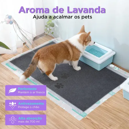 Newpet Tapete Higiênico Com Carvão Ativado E Lavanda 60x60cm 30un | Neutraliza Odores | Anti Vazamento | Feromônios | Adesivo Fixador Carvão De Bambu