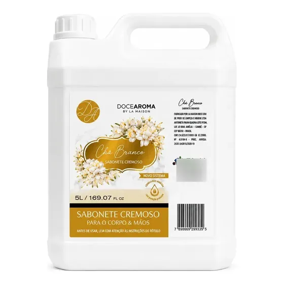 Sabonete Líquido Premium Chá Branco Perolado 5l Doce Aroma
