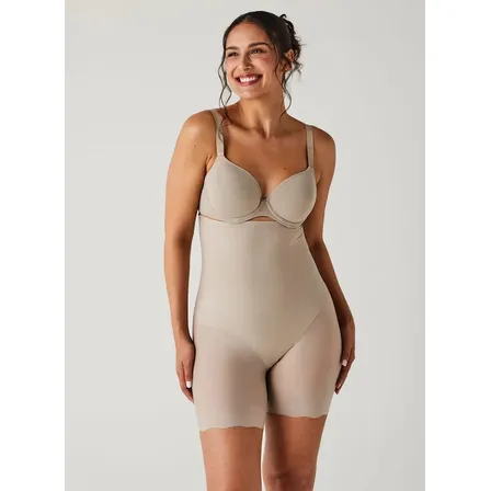 Semibody Modelador Duplo Invisible Estética 53698 Cor Bege Tamanho M