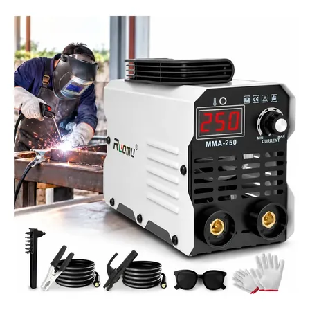 Máquina De Solda Inversora Portátil Sem Gás Mma 250a Cinza 220v