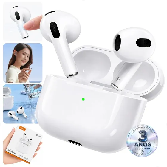 Fone de Ouvido Bluetooth 5.4 Tws Sem Fio com Microfone HD Anti Ruido A Prova D'água Compatível iPhone Samsung Xiaomi Motorola Redmi Android iOs Para Esporte Academia Trabalho Game Scorpion