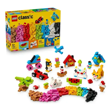 Lego Classic Peças Coloridas Criativas 11045; Conjunto De Construção Para Montar 14 Brinquedos, Com Instruções Passo A Passo; Ideia De Presente Para Dia Das Crianças; 5+ 820 Blocos Criativos