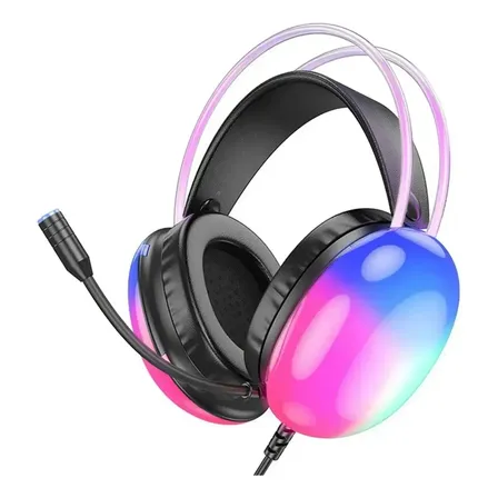 Headset Sem Fio Fones Bluetooth Ka9218 Rgb Fone De Ouvido Preto