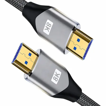 Cabo Hdmi 5 Metros 2.1 8k Ultra Hd 120hz Blindado - Máxima Qualidade De Imagem Jogo Transmissão Para Tv Suporta Hdr, Compatível Com Ps5, Xbox, Monitor, Projetores, Pc - Querocase