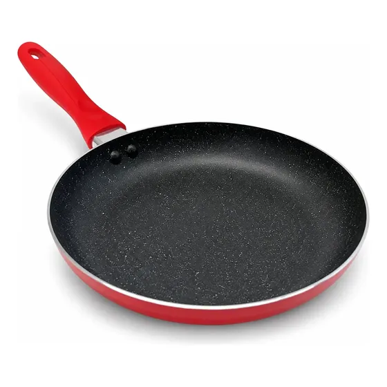 Frigideira Antiaderente Alumínio Haushop Prensada 24cm Vermelho