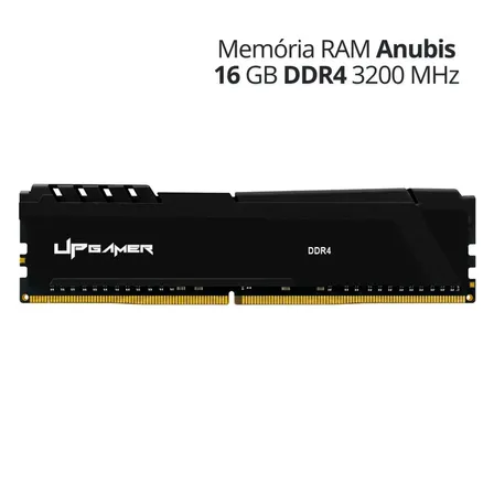 Memória Ram Desktop 16gb Ddr4 3200mhz Para Pc, Módulo Interno Com Dissipador De Calor - Linha Anubis Up Gamer