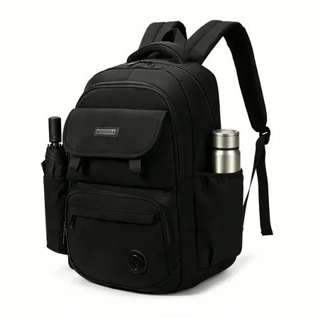 Mochila Escolar Jiesipote Para Notebook De 15,6 Impermeável E Reforçada Preto