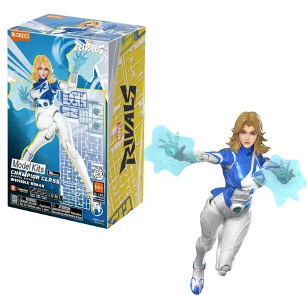 Figura Mulher Invisível Blokees: Modelo de Montar da Marvel Rivals