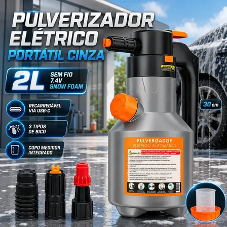 Verunto Pulverizador Híbrido 5731 Frasco De Compressão Prévia Bateria Cinza