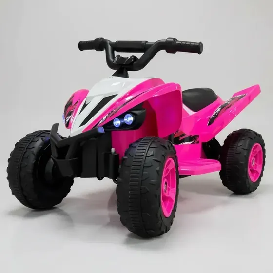 Quadriciclo Infantil Unitoys Trilha Rosa com Bateria 12V e Entrada USB