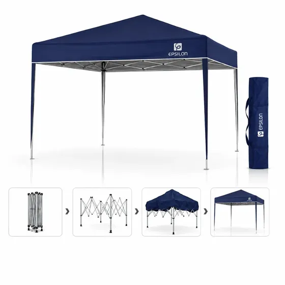 Tenda Personalizada Gazebo 3x3 Tenda Articulada Sanfonada Reforçada Resistente Eps-2543 Barraca Praia Impermeável Epsilon Azul