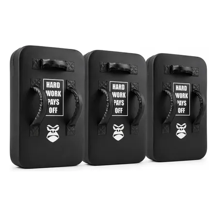 Kit Escudo De Chute Profissional Muay Thai Gorilla Preto