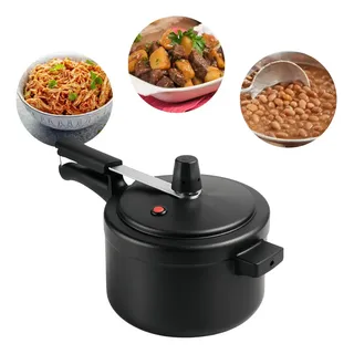 Panela De Pressão 4,5l Antiaderente 5 Camadas Segura Cor Preto