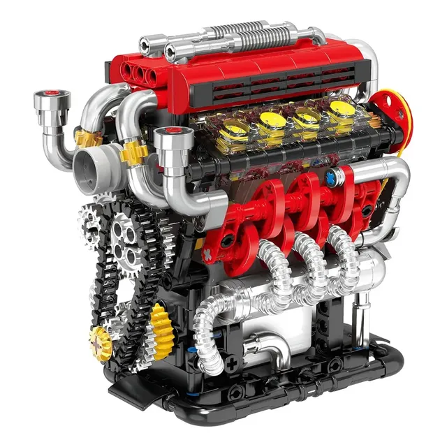 Blocos De Montar Construção De Motor V8 Modelo Brinquedo 538 V8 538