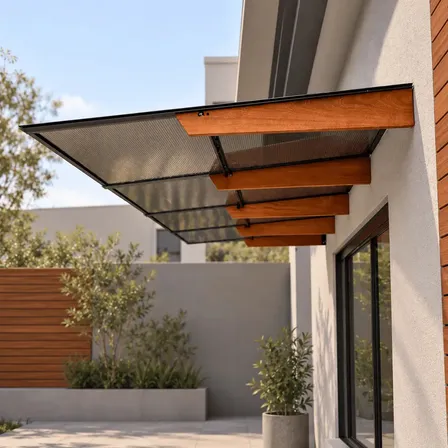 Toldo Skyiflex Policarbonato 230x100cm Tipo Pergolado Fumê