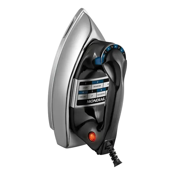 Ferro De Passar A Seco Mondial, 1250w Preto/inox 220v