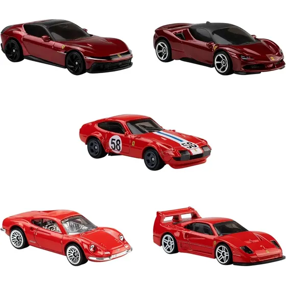 Conjunto de Carrinhos Hot Wheels - Ferrari - 1:64 - Mattel