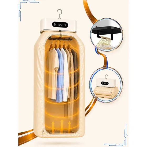 Secadora De Roupas Por Ar Quente Moderna Mix Secador Portatil Roupas Mini Aquecedor Compacto Elétrica 7kg Branco 127/220v