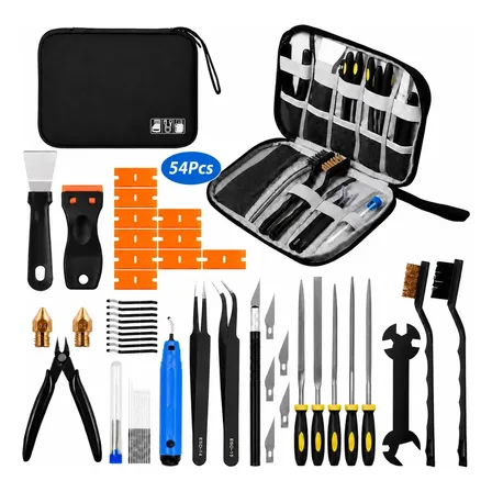 Kit 54 De Ferramentas Manuais Completo Para Impressao 3d Acabamento Acessorios Alicate Multifuncional Pinça Mini Pequeno Multi Uso Conjunto Novas Domesticas Tools Preto