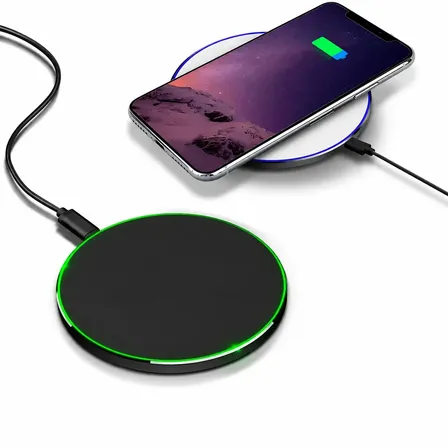 Carregador Por Indução 20w Sem Fio Wireless Compatível iPhone Samsung Huawei Redmi Xiaomi Airdots Fone Bluetooth Smartwatch Carga Rápida Carregador Wireless Universal Floveme