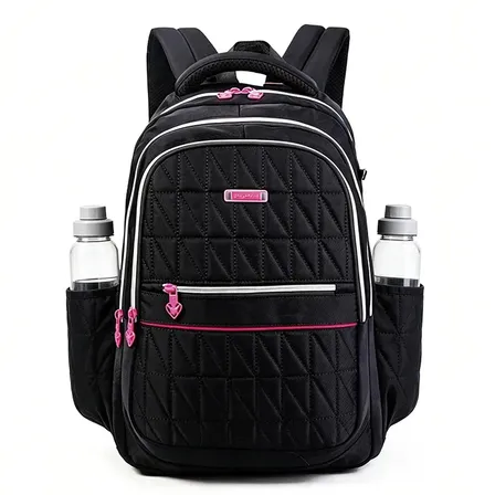 Mochila feminina com grande capacidade e compartimentos multicamadas, impermeável e reforçada, capaz de acomodar um laptop de 15,6 polegadas, ideal para deslocamentos diários, viagens curtas e estudos