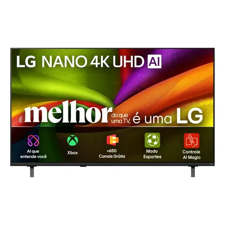 Smart Tv 4k 85 LG Nano Uhd Ai Nu855 2026 Processador 7 Ger9 Hdr10 Xbox Bluetooth Wi-fi Ai Search Google Gemini Webos 26 - 85nu855bpsa