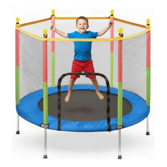 Cama Elástica Abkids 1,4m Com Rede de Proteção Para Crianças Até 45kg