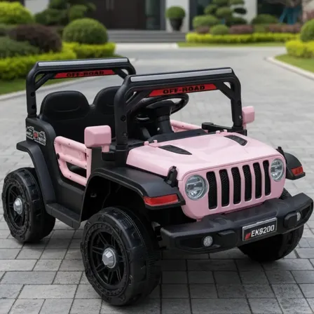 JEEP Carro Elétrico Infantil Controle Remoto Música E Luz Rosa