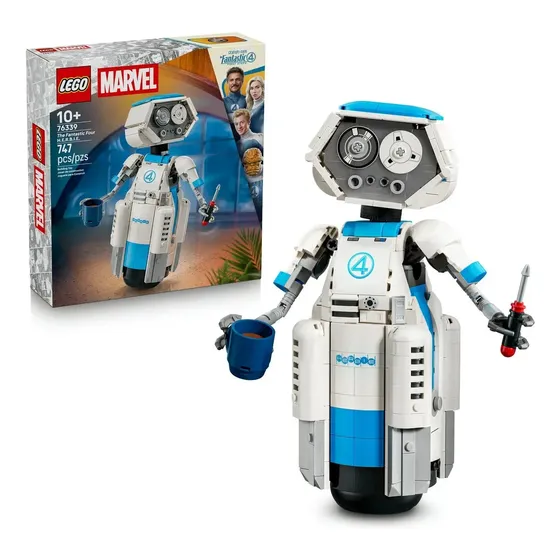 LEGO Marvel Quarteto Fantástico: H.E.R.B.I.E. 76339; Conjunto de construção com detalhes do adorável robô inspirado no filme; Brinquedo para meninos e meninas; Dia das crianças; 10+