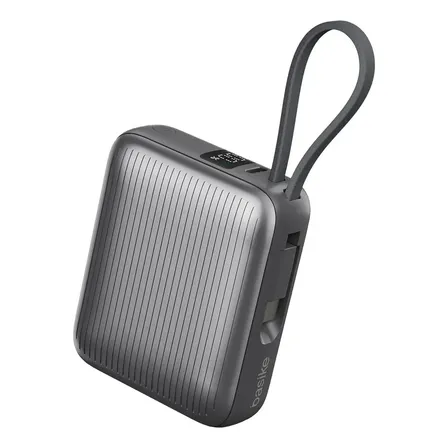 Power Bank Basike 10000 mAh com Cabo USB-C e Carregamento Rápido 35W para iPhone e Samsung