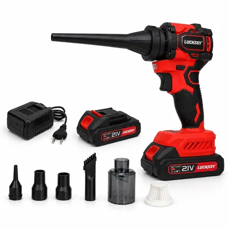 Soprador De Folhas Elétrico 2300w Potente Sem Fio Soprador, Aspirador E Inflador 3 Em 1 Vermelho 127/220v