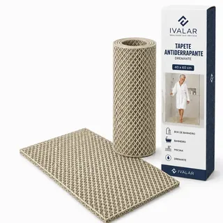 Tapete Banheiro Piso Antiderrapante Áreas Úmidas Piscinas Box Ivalar 40x60 - BEGE