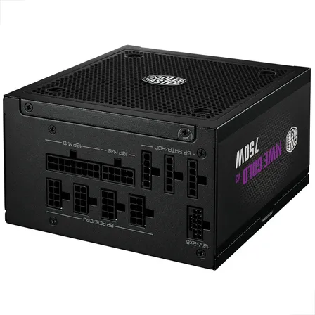 Fonte De Alimentação Para Pc 750w Full Modular Atx 3.1 Mwe Gold 750 V3 Pfc Ativo 80 Plus Gold Cooler Master Com Cabo De Forca Preto