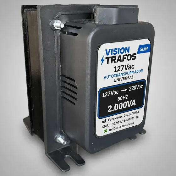 Transformador 2000VA Vision Trafos 1100 watts Bivolt Proteção Térmica