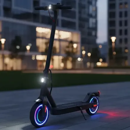 Patinete Scooter Elétrico Premium 45km Motorizado Até 120kg Dobrável Modo Bluetooth a Escolha ideal para passeios urbanos casuais Cor preta
