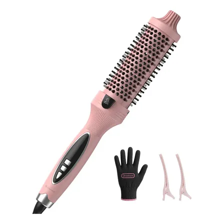 Escova modeladora/cacheadora Gokoco GD037 rosa