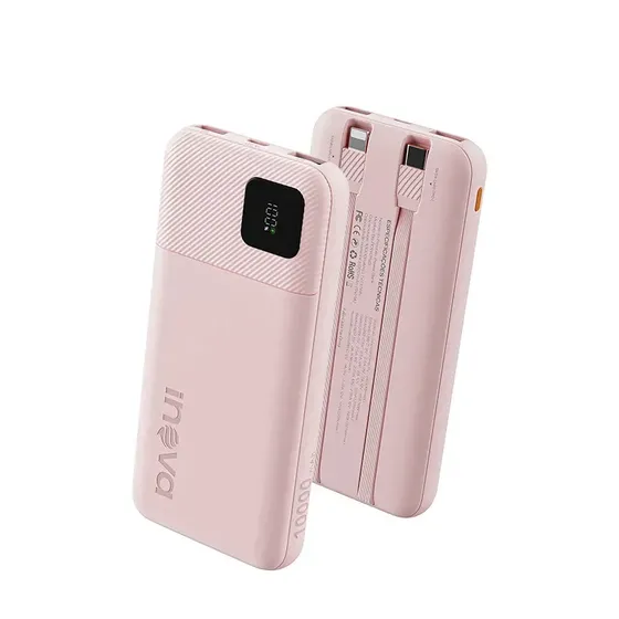 Carregador Portátil Power Bank Turbo inova 20000mah 22.5w Com Display Digital Usb-c / Usb-a Carga Rápida - Rosa