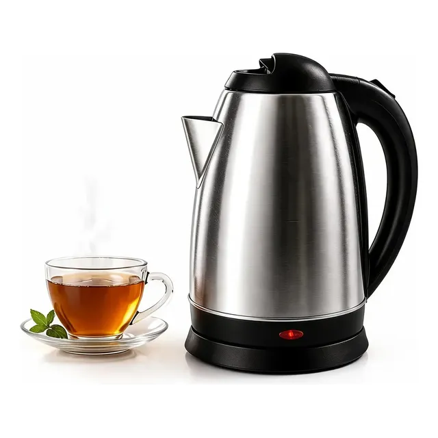 Chaleira Elétrica Inox 1,8l Ferve Água Rápido Café 220v Inox