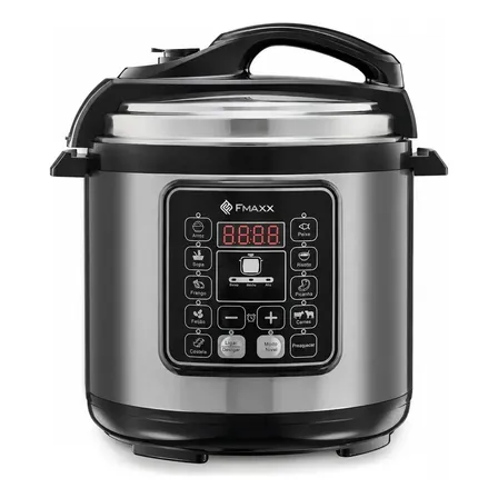 Panela De Pressão Elétrica Digital 6l, Fmaxx, Inox 1000w Cinza 60hz