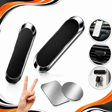 Kit 2 Suporte Celular Carro Magnético Imã Painel Veicular Gurumania Preto