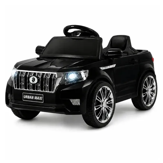 Carro Elétrico Infantil Controle Remoto Bateria 6v Marcha Frente/Ré Bluetooth Som Luz Urban Maxi Toys - PRETO