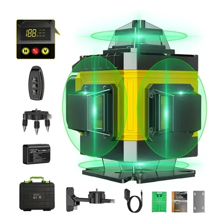 Nível Laser 16 Linhas 4d 3° Autonivelante Com App, 2baterias
